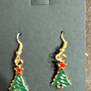 Festive Christmas Tree Earrings